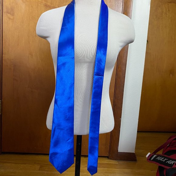 GUC Amscan Electric Blue Men's Necktie Slim - Picture 1 of 7